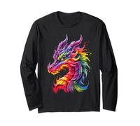 Dragon coloré Animal Art Fantaisie Mythique Hommes Femmes Enfants Manche Longue