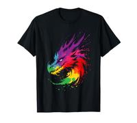 Dragon coloré Animal Art Fantaisie Mythique Hommes Femmes Enfants T-Shirt
