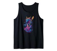 Dragon coloré avec Guitare Cool pour Un Look à Bascule Débardeur