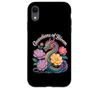 Dragon coloré Guardians of Bloom Fantasy Floral Design Coque pour iPhone XR