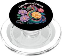 Dragon coloré Guardians of Bloom Fantasy Floral Design PopSockets PopGrip pour MagSafe