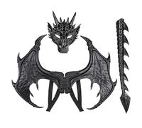 Dragon Costume - Dragon Wings | Ensemble de queue d'aile Dragons | RP Foam Wing Tails Face Couverture Costume, facile à porter, Accessoires de cosplay pour pour les événements d'Halloween, Noë