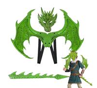 Dragon Costume - Dragon Wings | Ensemble de queue d'aile Dragons | RP Foam Wing Tails Face Couverture Costume, facile à porter, Accessoires de cosplay pour pour les événements d'Halloween, Noë
