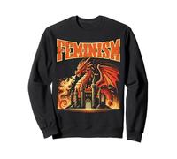 Dragon cracheur de feu féminisme Fantaisie Mythique Femmes Hommes Sweatshirt