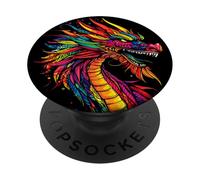 Dragon Créature Mythique J'aime Dragon Drôle de Dragon PopSockets PopGrip Adhésif