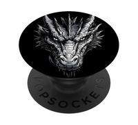 Dragon Créature Mythique J'aime Dragon Drôle de Dragon PopSockets PopGrip Adhésif