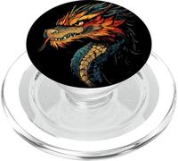 Dragon Créature Mythique J'aime Dragon Drôle de Dragon PopSockets PopGrip pour MagSafe