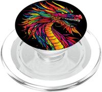 Dragon Créature Mythique J'aime Dragon Drôle de Dragon PopSockets PopGrip pour MagSafe