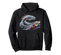 Dragon Cristal Arc-en-Ciel Serpent Mystique Créature Fabuleuse Sweat à Capuche