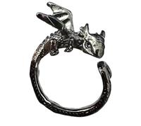 Dragon Crochet Tension Ring - Knitting Adjustable Finger Loop, Yarn Guide Accessory | Smooth Yarn Flow Control Tool, Decorative Knitting Tension Ring for Women Crochet Sewing Craft