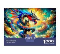 Dragon dans Ciel 1000 Pièces Jeu De Réflexion Avancé en Carton Solide pour Muscler Son Cerveau Fort Cologne Parfait comme Activité De Vacances Et Puzzle Offert en Cadeau 38x26cm/1000pcs