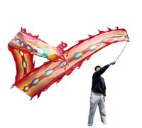 Dragon danse Streamer Fitness, Ruban de fitness en soie 3D Dragon 6 m/8 m/10 m, équipement de sport folklorique traditionnel d'extérieur(10m)