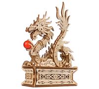 Dragon de bois ? Maquette en bois à construire, puzzle 3D porte-bonheur avec tiroir secret brown TU