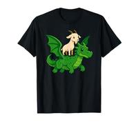 Dragon de chèvre équitation zoo jour amoureux des animaux garçons filles enfants T-Shirt