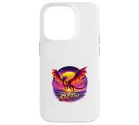 Dragon de feu Coucher de Soleil océan Fantasy Art Coque pour iPhone 14 Pro