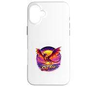 Dragon de feu Coucher de Soleil océan Fantasy Art Coque pour iPhone 16 Plus