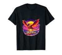 Dragon de feu Coucher de Soleil océan Fantasy Art T-Shirt