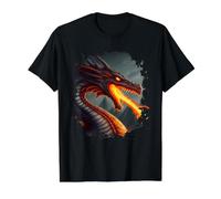Dragon de feu cracheur de feu Terrifiant T-Shirt Graphique avec Valeur
