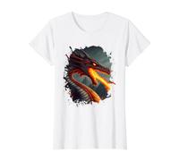 Dragon de feu cracheur de feu Terrifiant T-Shirt Graphique avec Valeur