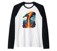 Dragon de feu Flamboyant d'invincibilité Manche Raglan