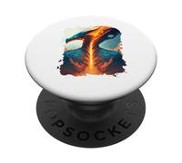 Dragon de feu Flamboyant d'invincibilité PopSockets PopGrip Adhésif