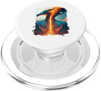 Dragon de feu Flamboyant d'invincibilité PopSockets PopGrip pour MagSafe