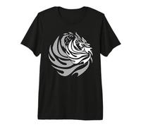 Dragon de feu Spirale créature Mystique Illustration Abstraite T-Shirt Haut de Gamme