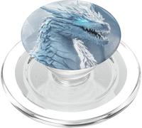 Dragon de Glace majestueux dans Un Paysage gelé PopSockets PopGrip pour MagSafe