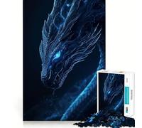 Dragon de Glace Mystique - Puzzle de 1000 pièces pour Adolescents, Puzzle cérébral Relaxant, Cadeau d'assemblage de qualité supérieure (38x52cm)