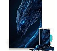 Dragon de Glace Mystique - Puzzle de 1000 pièces pour Adolescents Un pour développer sa mémoire, se détendre et s’Amuser (50x75cm)