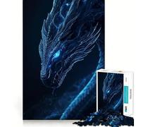 Dragon de Glace Mystique - Puzzle de 1000 pièces pour Adultes, Jeu de logique et de détente, Bords Lisses, Cadeau spécial (38x26cm)