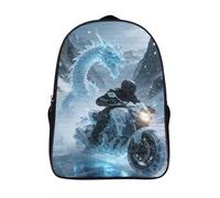dragon de glace sac à dos scolaire élégant cartable fille primaire 2 compartiment chevalier sac d'école imprimé en 3d-16,garçons et filles pour les voyages les affaires