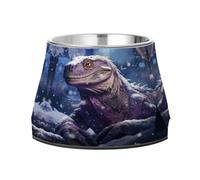 Dragon De Komodo Frais Gamelles Antidérapantes pour Chiens,en Acier Inoxydable Empilables pour Chiots