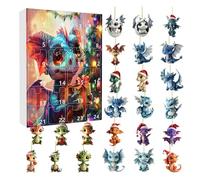 Dragon de l'Avent 2025 - Décorations de Noël en acrylique en forme de dragon | Décorations d'intérieur pour anniversaire, Thanksgiving, appartement, dortoir, école, bureau, fête, maison