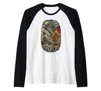 Dragon de mer Japonais Chaos Wave Samurai Vintage Anime Lovers Manche Raglan
