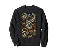 Dragon de mer Japonais Chaos Wave Samurai Vintage Anime Lovers Sweatshirt
