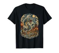 Dragon de mer Japonais Chaos Wave Samurai Vintage Anime Lovers T-Shirt
