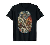 Dragon de mer Japonais Chaos Wave Samurai Vintage Anime Lovers T-Shirt