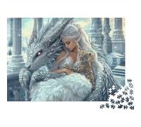 Dragon de Neige Fantasy 1000 Pièce Carton Épais Puzzle De Bricolage Collecteurs Entraînement du Cerveau Décoration Murale 38x26cm/1000pcs