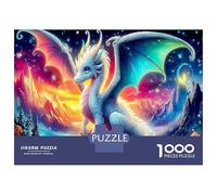 Dragon des Ailes 1000 Pièces Puzzle Classique en Carton Très Épais pour Améliorer Son Attention Dragon rêve Univers Ciel idéal pour Se Détendre chez Soi Ou comme Cadeau De Maison 70x50cm/1000pcs