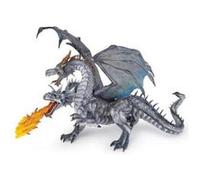 Figurine Dragon À Deux Têtes Argenté