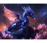 Dragon Diamond Painting Adulte Grand Format, Diamond Painting Ciel éToilé Peinture Diamant 5D Crystal Art Activite Manuelle Art Set Broderie Point de Croix pour Decoration Maison 70x50 cm -lsy25010J8