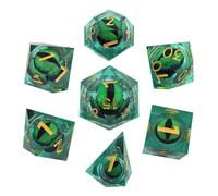 Dragon Dice Lot de 7 dés de jeu de rôle en polyédrique pour jeux de rôles D et D Motif dragon