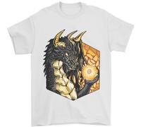 Dragon Dice RPG Jeu de rôle Fantasy T-shirt pour homme 100 % coton, blanc, XL