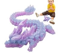 Dragon d'impression 3D flexible - jouet Dragon Fidget articulé avec joints mobiles, jouet reptile imprimé en 3D | Modèle de créature fantastique flexible pour enfants, adolescents, décor