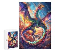 Dragon Divin Puzzle 1000 Pièces Challenge Relaxant Animaux Magiques Jouet Éducatif 3D pour Adultes Et Enfants Décoration Artistique Cadeau De Fête Famille 1000 PCS