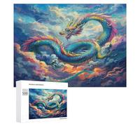 Dragon Divin Puzzle 500 Pièces Décoration Intérieure Animaux Magiques Jouet 3D pour Adultes Et Enfants Challenge Créatif Assemblage Amusant Cadeau Unique 500 PCS