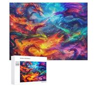 Dragon Divin Puzzle 500 Pièces Décoration Moderne 3D Animaux Magiques Jouet Éducatif pour Famille Divertissement Créatif Challenge Cadeau Unique 500 PCS