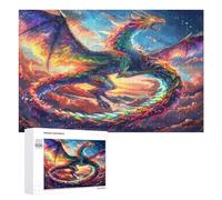 Dragon Divin Puzzles 1000 Pièces Qualité Supérieure 3D Animaux Magiques Divertissement Artistique pour Adultes Et Enfants Jeu Éducatif Décoration Moderne Challenge 1000 PCS