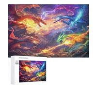 Dragon Divin Puzzles 1000 Pièces Qualité Supérieure 3D Animaux Magiques Jeu De Challenge pour Adultes Et Enfants Divertissement Artistique Décoration Intérieure 1000 PCS